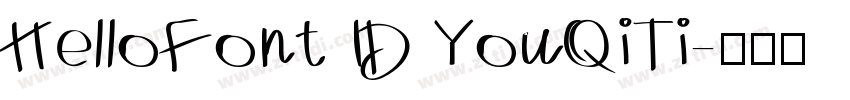 HelloFont ID YouQiTi字体转换